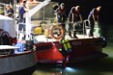Havarie Wassereinbruch Motorraum beim Schiff Koeln Niehl Niehler Hafen P364